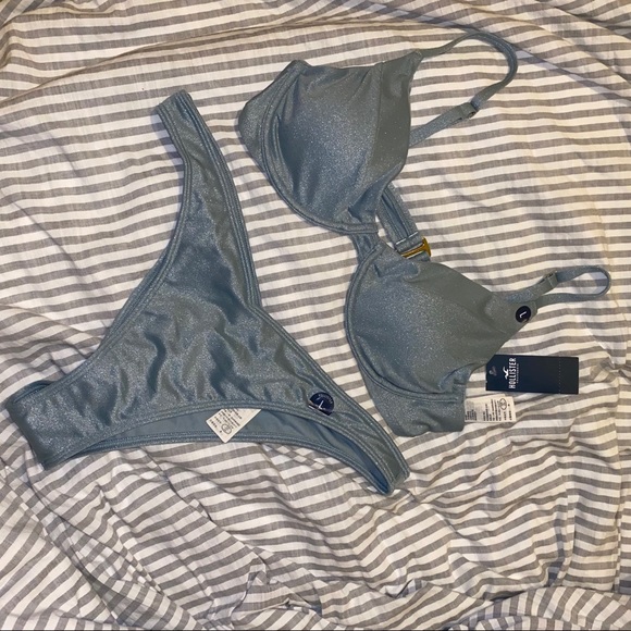 Hollister mint blue two piece bikini swim set - Picture 2 of 12